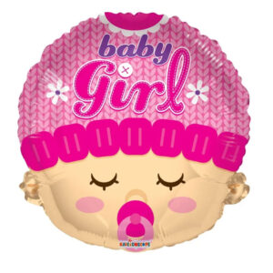 Foil Balloon 18in Head Shape Baby Girl