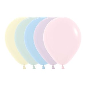 50 x Latex Balloons 12in Pastel Assorted, Matte