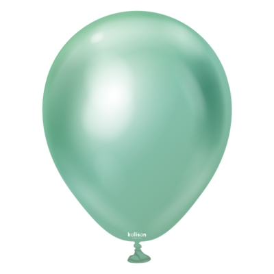 100 x Latex Balloon 5in Mirror Green