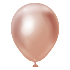 100 x Latex Balloon 5in Mirror Rose Gold
