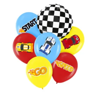 Race Car Balloons 12 in 7 pcs set