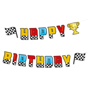 Happy Birthday Racecar Banner 220x17cm