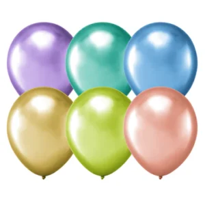 10x Chrome balloons 10in mix