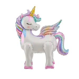 Standing foil balloon Unicorn 61x66cm