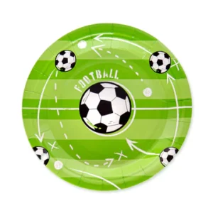 6 x Football paper plate 7in