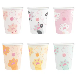 Kittens paper cups 220ml 6pcs