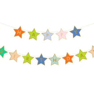 Stars Banner Happy Birthday, mix, 260x16.5 cm