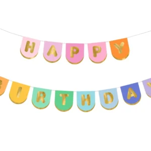 Banner Happy Birthday, mix, 163x12 cm