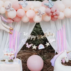 Banner Happy Birthday with Unicorns, 230x17.5 cm, mix