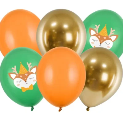 Balloons 30 cm, Deer, mix, 6pcs
