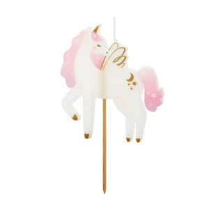 Unicorn birthday candle, 9 cm, mix