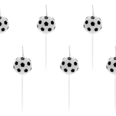 Soccer Balls Birthday Party Candles, 6pcs
