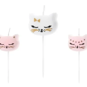 Kitten Birthday Party Candles, 6pcs