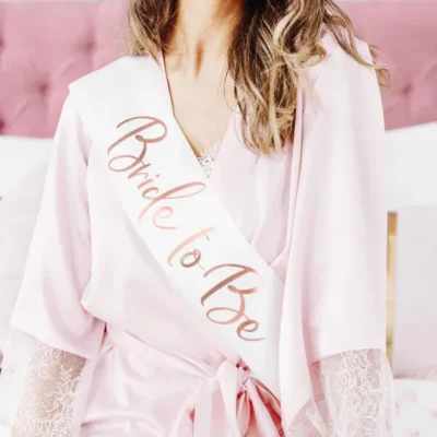 Bride to be sash, white, 75 cm