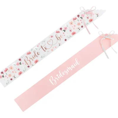 Bride to be and Bridesmaid sashes, mix, 76cm, 6pcs
